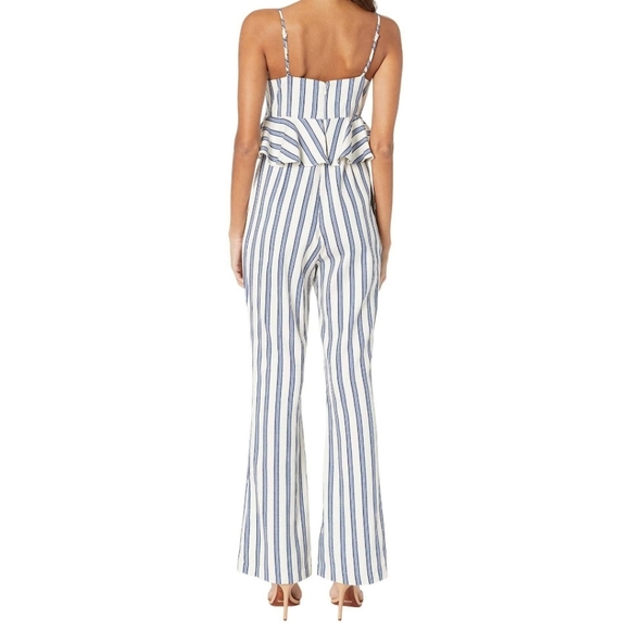 BCBGeneration Striped Peplum Jumpsuit - Picture 3 of 16